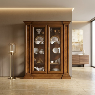 Showcase 2 Door Cabinet Display Cabinets Living Room Cabinets Design Cabinet Furniture Glass New