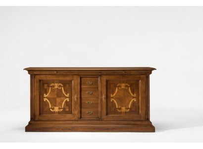 Luxury Italian Wooden Furniture Sideboard Dresser Baroque Style Solid Wood