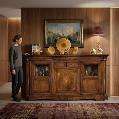 Sideboard Dresser Chest Drawer Display Cabinet Living Room Wood Buffet Cabinet New