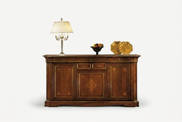 Baroque Style Sideboard Solid Wood Luxury Italian Wood Furniture Dresser