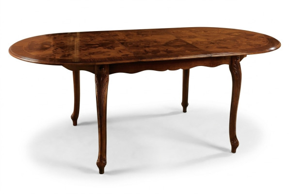 Dining table oval wood table furniture tables furnishings solid wood Italy round new