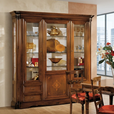 Showcase 3-door cabinet display living room cabinets design cabinet furniture glass new