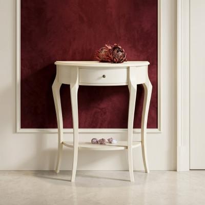 Console nightstand bedroom side table modern design furniture wood white new
