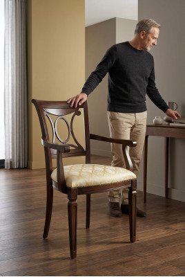 Solid Wood Design Armchair Dining Chair Lounge Chair Living Room Office