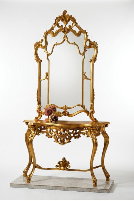 Mirror console country style console dressing table with mirror console table gold