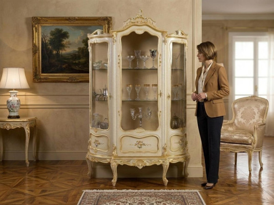 Living room cabinet design cabinet furniture glass new display case 3-door cabinet showcases