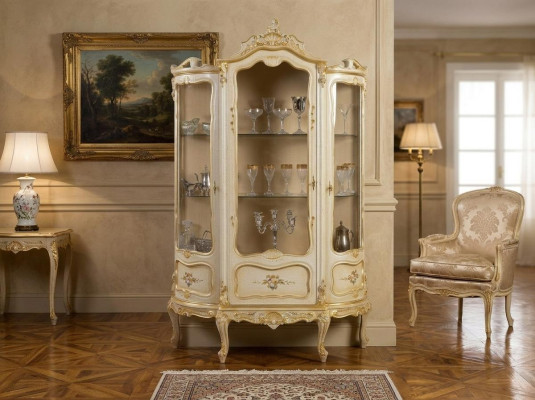 Living room cabinet design cabinet furniture glass new display case 3-door cabinet showcases