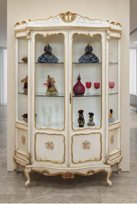 Glass cabinet showcase Baroque furniture Italian furnishings glass cabinets