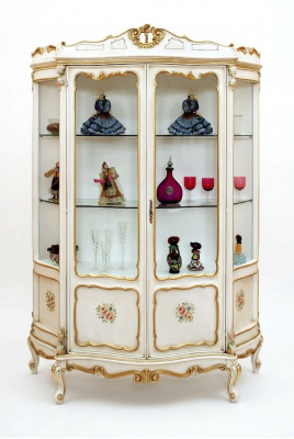 Glass cabinet showcase Baroque furniture Italian furnishings glass cabinets
