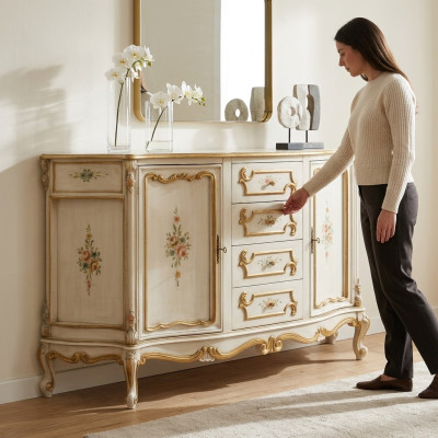 Chest of drawers Classic wardrobe Solid wood furniture Sideboard Italian furnishings