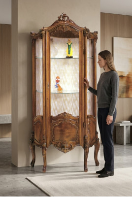 Display cabinet living room furniture sideboard solid wood glass cabinet real wood