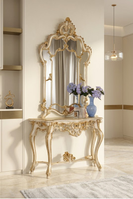 Mirror console table dressing table console dressing dresser vanity table shabby