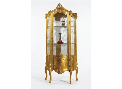 Golden wooden display cabinet glass cabinets shelf display cases Italian furniture new