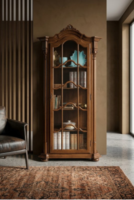 Showcase living room furniture, solid wood sideboard display cabinet, real wood.