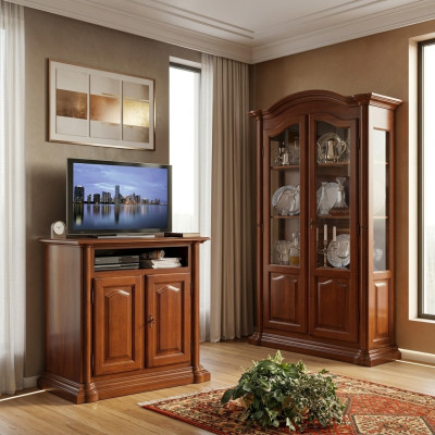 Display glass living room cabinet, solid wood display cabinet, furniture sideboard, solid wood.
