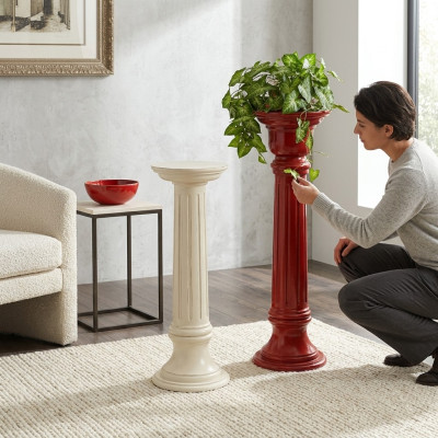 Plant stand plant column hanging basket stand solid wood potted plant stand new.