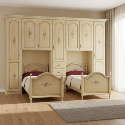 Classic wardrobe with beds hotel furnishings bed wardrobe set furniture