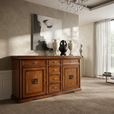 Dresser drawers wood dresser living room sideboard cabinet cabinets solid new