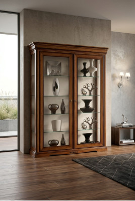 Living room display cabinet bookshelf sideboard classic furniture wooden shelves