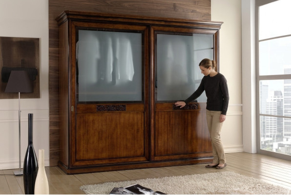 Bedroom sliding door wardrobe cabinet mirror clothing cabinets luxury furniture new