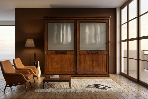 Bedroom sliding door wardrobe cabinet mirror clothing cabinets luxury furniture new