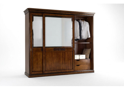 Sliding door wardrobe furniture furnishings wood Italian bedroom wardrobes