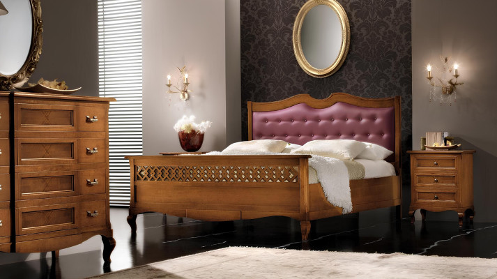 Bedroom solid wood furniture bed upholstery design luxury double hotel beds new