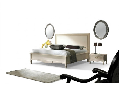 Bedroom bed nightstand double bed upholstered beds set group suite 3-piece set.