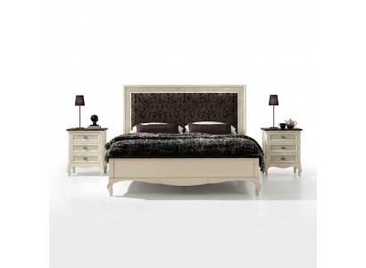 Bedroom bed nightstand double bed upholstered beds set group suite 3-piece set.