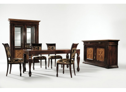 Dining Room Set Suite Sideboard Chairs 4x Display Cabinet Group Dining Suite Table 7-piece.