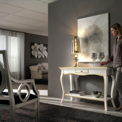 Console bedside table bedroom side table modern design furniture wood white new