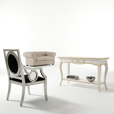 Console bedside table bedroom side table modern design furniture wood white new