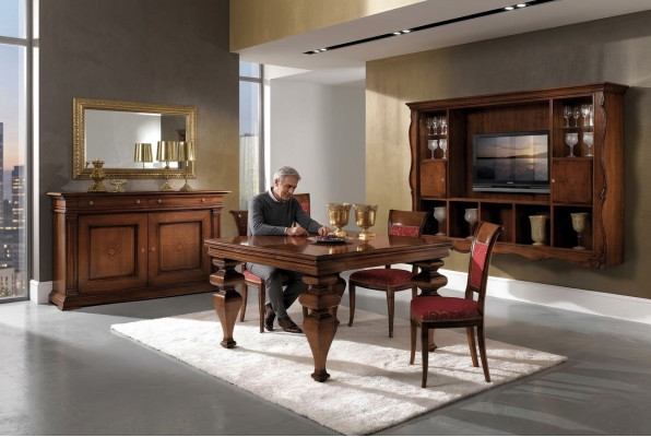 Dining table design furniture furnishings tables solid wood table new luxury Italian