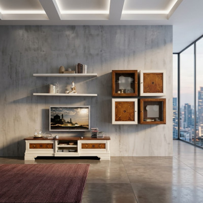 Living room wall unit set display cabinet cupboard shelf set wall units shelf TV wall