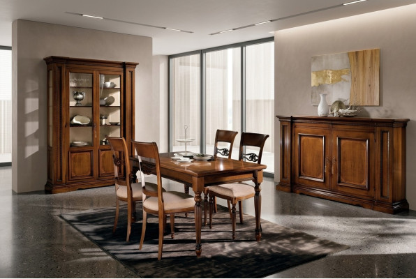 Living room set table 4x chairs seating group dining group dining room set table set