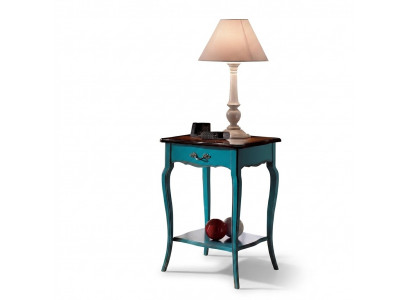 Console Nightstand Bedroom Side Table Modern Design Furniture Wood Azure Blue