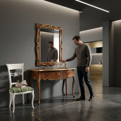 Console dresser wall table classic console console table with mirror luxury