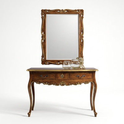 Console dresser wall table classic console console table with mirror luxury