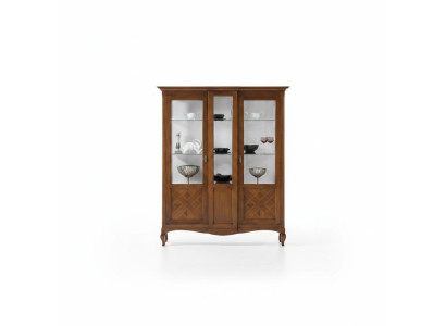 Showcase wood luxury cabinets classic sideboard cabinet furniture Italian brown