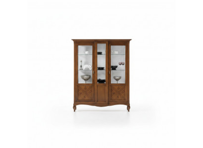Showcase wood luxury cabinets classic sideboard cabinet furniture Italian brown