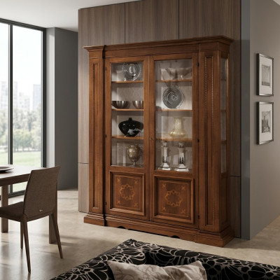 Solid wood living room sideboard display cabinets Vaccari cav giovanni