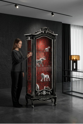 Display cabinet showcase living room cabinets sideboard Italian furniture wood
