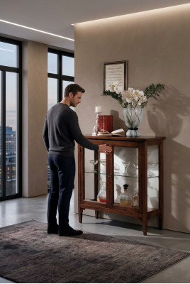 Display cabinet showcases living room cabinets sideboard Italian furniture wood