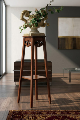 Flower stand, flower holder, vase stand, solid real wood plant pot holder