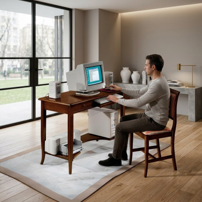 Desk furniture office secretary laptop table with drawers furniture office