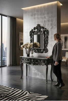 Console chest wall table classic console console table with mirror luxury