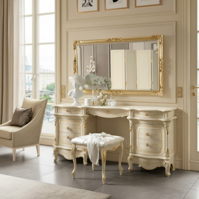 Dressing table dresser vanity table cosmetic table with mirror shelves consoles new