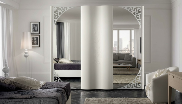 Wardrobe Cupboard Mirror Wood Furniture Cabinets Wardrobe Wood Italy New