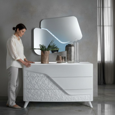 Dresser with mirror wood dressers furniture wardrobe bedroom white sideboard new