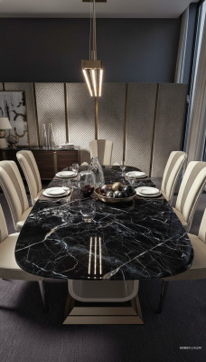 Dining table luxury solid wood furniture from Italy dining room tables furniture